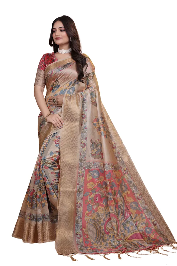 Women's_Elegant_Soft_Silk_Blend_Saree_with_Zari_Border_&_Designer_Printed_Pallu_for_Women_|_For_Traditional,_Festive_&_Wedding_|_5.5m_Saree_+_0.8m_Blouse_(Beige_-_Multicolor)