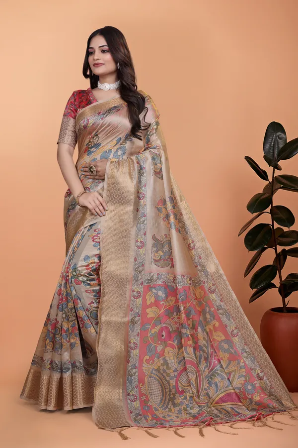 Women's_Elegant_Soft_Silk_Blend_Saree_with_Zari_Border_&_Designer_Printed_Pallu_for_Women_|_For_Traditional,_Festive_&_Wedding_|_5.5m_Saree_+_0.8m_Blouse_(Beige_-_Multicolor)