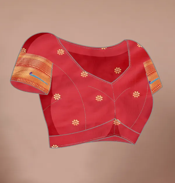 Pure_Silk_Paithani_Saree_with_Rich_Zari_Woven_Border_&_Peacock_Motifs_|_For_Traditional_Wedding_&_Festivals_|_5.5m_Saree_+_0.8m_Blouse_(Leaf_Green_&_Red)