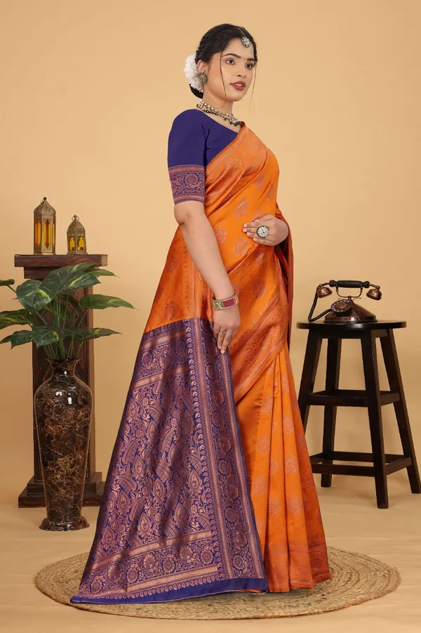 Women's_Banarasi_Silk_Saree_for_Women_|_Traditional_Woven_Saree_with_Contrast_Border_&_Pallu_|_For_Traditional,_Festive_&_Wedding_Saree_with_Blouse_Piece_(Gold_-_Orange_&_Blue)