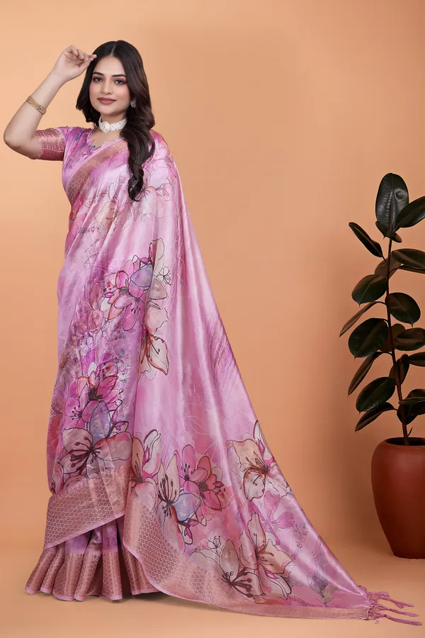 Baby_Pink_Women's_Elegant_Soft_Silk_Blend_Saree_with_Zari_Border_&_Designer_Printed_Pallu_for_Women_|_For_Traditional,_Festive_&_Wedding_|_5.5m_Saree_+_0.8m_Blouse
