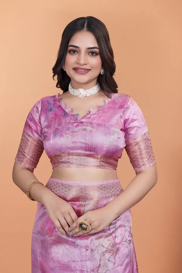 Baby_Pink_Women's_Elegant_Soft_Silk_Blend_Saree_with_Zari_Border_&_Designer_Printed_Pallu_for_Women_|_For_Traditional,_Festive_&_Wedding_|_5.5m_Saree_+_0.8m_Blouse