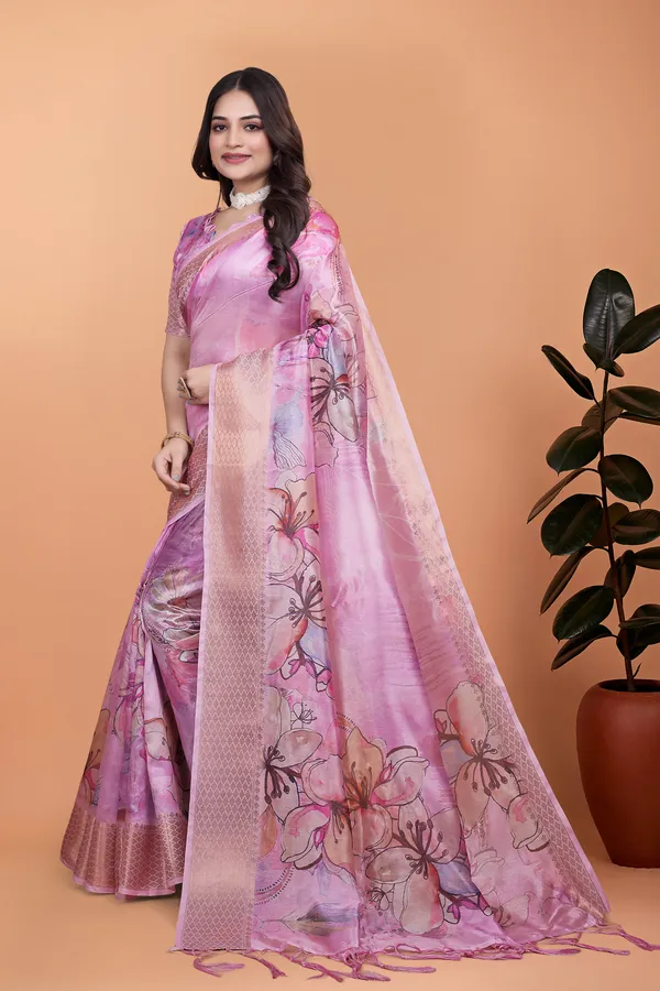 Baby_Pink_Women's_Elegant_Soft_Silk_Blend_Saree_with_Zari_Border_&_Designer_Printed_Pallu_for_Women_|_For_Traditional,_Festive_&_Wedding_|_5.5m_Saree_+_0.8m_Blouse
