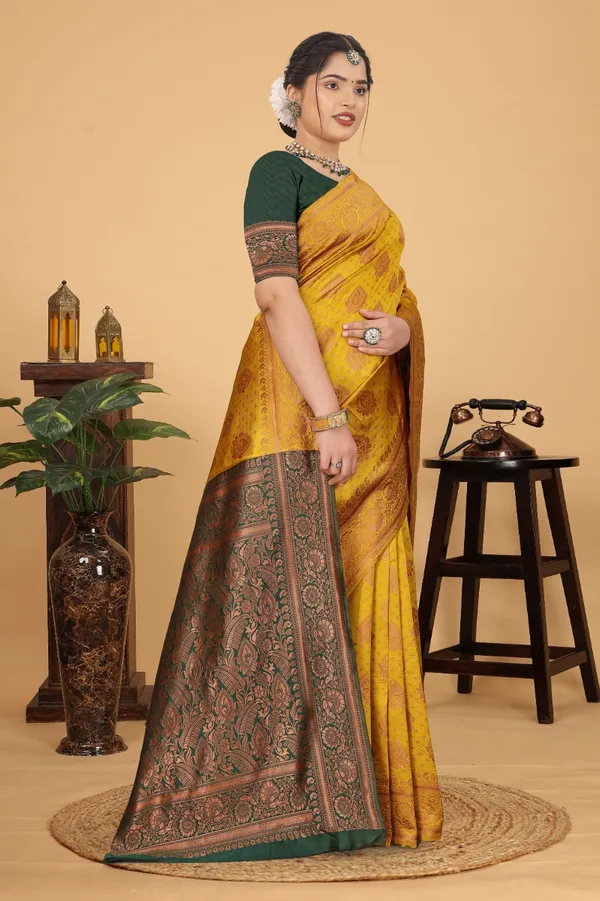 Women's_Banarasi_Silk_Saree_for_Women_|_Traditional_Woven_Saree_with_Contrast_Border_&_Pallu_|_For_Traditional,_Festive_&_Wedding_Saree_with_Blouse_Piece_(Gold_-_Yellow_&_Dark_Green)
