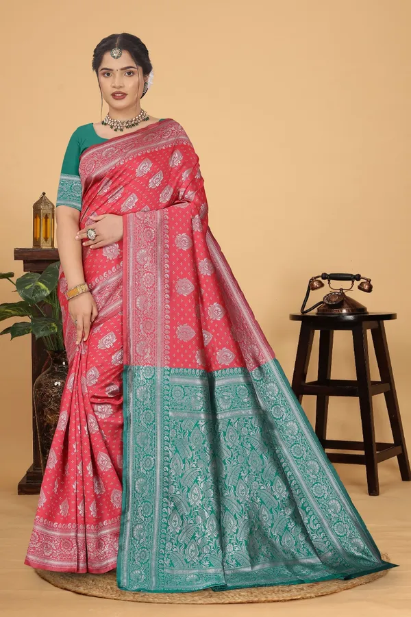 Women's_Banarasi_Silk_Saree_for_Women_|_Traditional_Woven_Saree_with_Contrast_Border_&_Pallu_|_For_Traditional,_Festive_&_Wedding_Saree_with_Blouse_Piece_(Silver_-_Pink_&_Light_Green)
