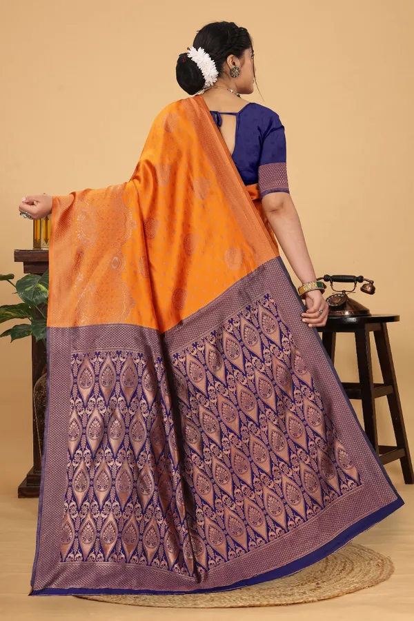 Women's_Banarasi_Silk_Saree_for_Women_|_Traditional_Woven_Saree_with_Contrast_Border_&_Pallu_|_For_Traditional,_Festive_&_Wedding_Saree_with_Blouse_Piece_(Gold_-_Orange_&_Blue)