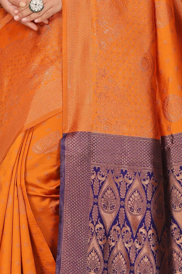 Women's_Banarasi_Silk_Saree_for_Women_|_Traditional_Woven_Saree_with_Contrast_Border_&_Pallu_|_For_Traditional,_Festive_&_Wedding_Saree_with_Blouse_Piece_(Gold_-_Orange_&_Blue)