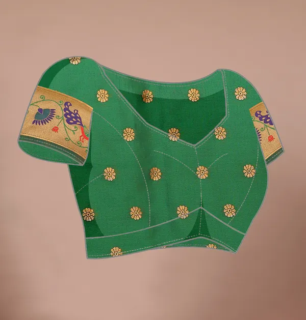 Pure_Silk_Paithani_Saree_with_Rich_Zari_Woven_Border_&_Peacock_Motifs_|_For_Traditional_Wedding_&_Festivals_|_5.5m_Saree_+_0.8m_Blouse_(Dark_Green)