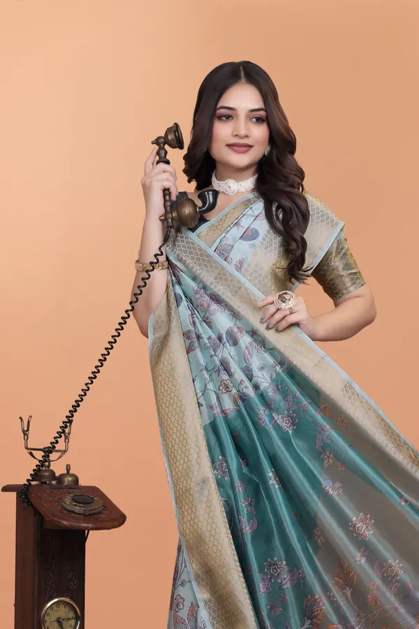 Women's_Elegant_Soft_Silk_Blend_Saree_with_Zari_Border_&_Designer_Printed_Pallu_for_Women_|_For_Traditional,_Festive_&_Wedding_|_5.5m_Saree_+_0.8m_Blouse_(Pastel_Blue_&_Teal)