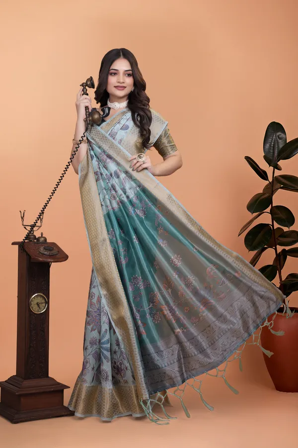 Women's_Elegant_Soft_Silk_Blend_Saree_with_Zari_Border_&_Designer_Printed_Pallu_for_Women_|_For_Traditional,_Festive_&_Wedding_|_5.5m_Saree_+_0.8m_Blouse_(Pastel_Blue_&_Teal)