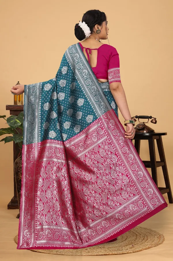 Women's_Banarasi_Silk_Saree_for_Women_|_Traditional_Woven_Saree_with_Contrast_Border_&_Pallu_|_For_Traditional,_Festive_&_Wedding_Saree_with_Blouse_Piece_(Silver_-_Blue_&_Pink)