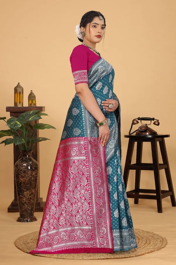 Women's_Banarasi_Silk_Saree_for_Women_|_Traditional_Woven_Saree_with_Contrast_Border_&_Pallu_|_For_Traditional,_Festive_&_Wedding_Saree_with_Blouse_Piece_(Silver_-_Blue_&_Pink)