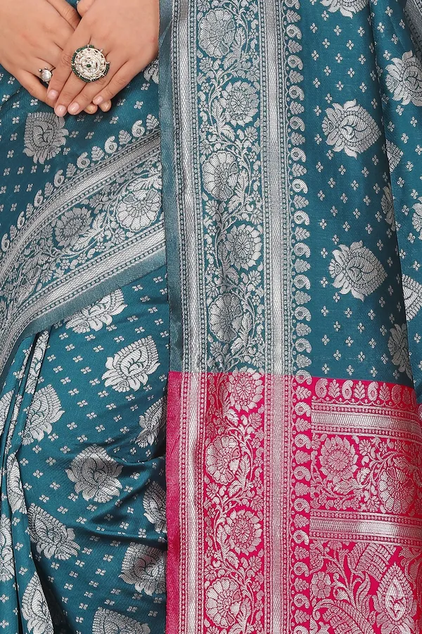 Women's_Banarasi_Silk_Saree_for_Women_|_Traditional_Woven_Saree_with_Contrast_Border_&_Pallu_|_For_Traditional,_Festive_&_Wedding_Saree_with_Blouse_Piece_(Silver_-_Blue_&_Pink)