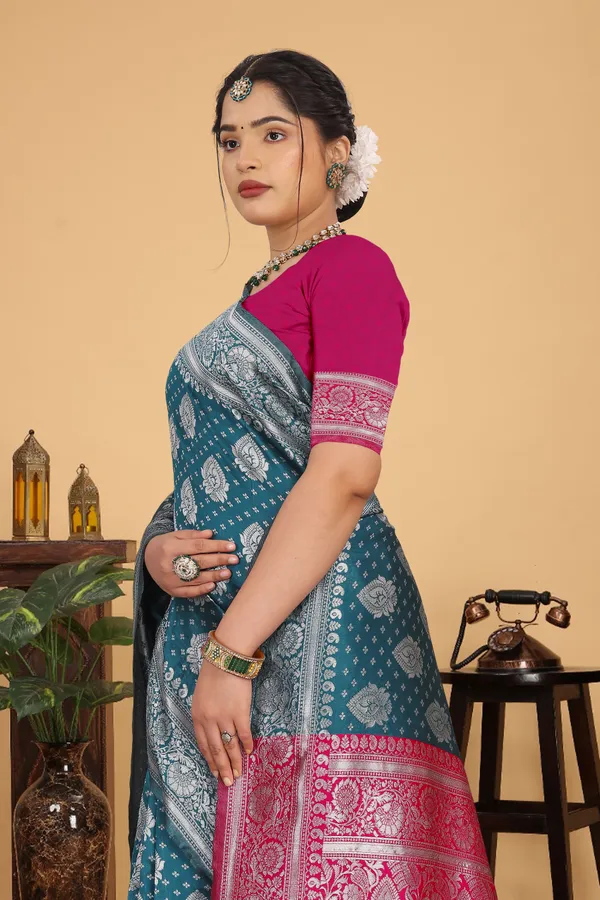 Women's_Banarasi_Silk_Saree_for_Women_|_Traditional_Woven_Saree_with_Contrast_Border_&_Pallu_|_For_Traditional,_Festive_&_Wedding_Saree_with_Blouse_Piece_(Silver_-_Blue_&_Pink)