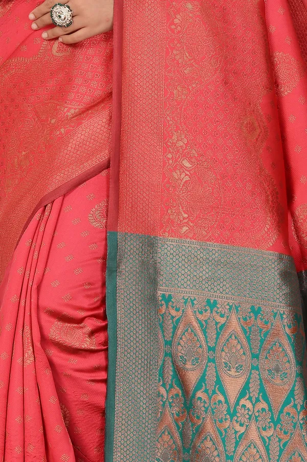Women's_Banarasi_Silk_Saree_for_Women_|_Traditional_Woven_Saree_with_Contrast_Border_&_Pallu_|_For_Traditional,_Festive_&_Wedding_Saree_with_Blouse_Piece_(Gold_-_Pink_&_Light_Green)