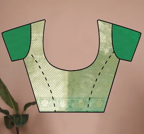 Bottle_Green_Banarasi_Silk_Saree_with_Gold_&_Silver_Zari_for_Women_|_For_Traditional_Wedding_&_Festivals_|_5.5m_Saree_+_0.8m_Blouse