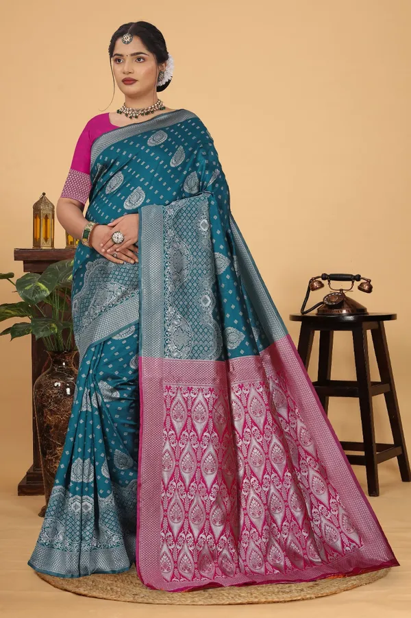 Women's_Banarasi_Silk_Saree_for_Women_|_Traditional_Woven_Saree_with_Contrast_Border_&_Pallu_|_For_Traditional,_Festive_&_Wedding_Saree_with_Blouse_Piece_(Silver_-_Blue_&_Pink)