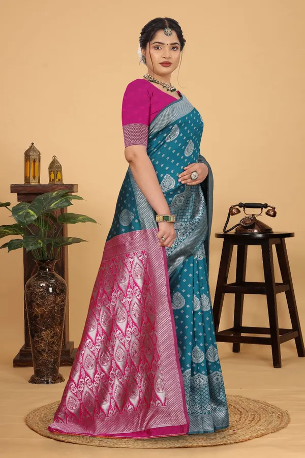 Women's_Banarasi_Silk_Saree_for_Women_|_Traditional_Woven_Saree_with_Contrast_Border_&_Pallu_|_For_Traditional,_Festive_&_Wedding_Saree_with_Blouse_Piece_(Silver_-_Blue_&_Pink)