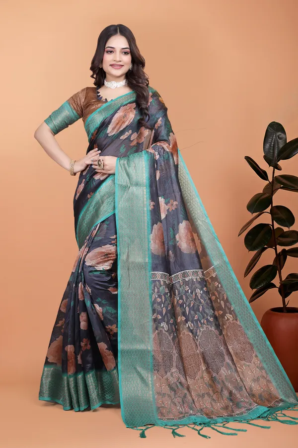 Women's_Elegant_Soft_Silk_Blend_Saree_with_Zari_Border_&_Designer_Printed_Pallu_for_Women_|_For_Traditional,_Festive_&_Wedding_|_5.5m_Saree_+_0.8m_Blouse_(Midnight_Blue_&_Peach)