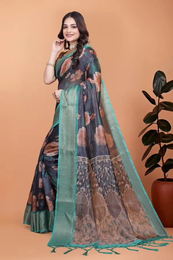 Women's_Elegant_Soft_Silk_Blend_Saree_with_Zari_Border_&_Designer_Printed_Pallu_for_Women_|_For_Traditional,_Festive_&_Wedding_|_5.5m_Saree_+_0.8m_Blouse_(Midnight_Blue_&_Peach)