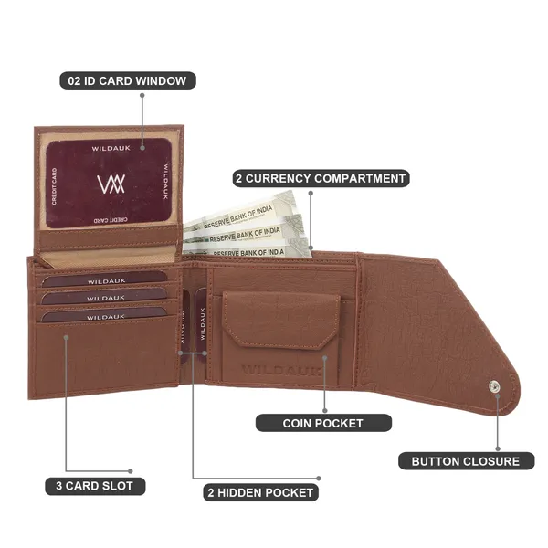 Tan_Artificial_Leather_Premium_&_Elegant_Wallet_For_Men