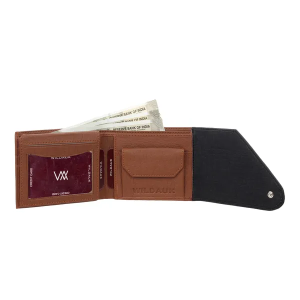 Black::Tan_Artificial_Leather_Premium_&_Elegant_Wallet_For_Men