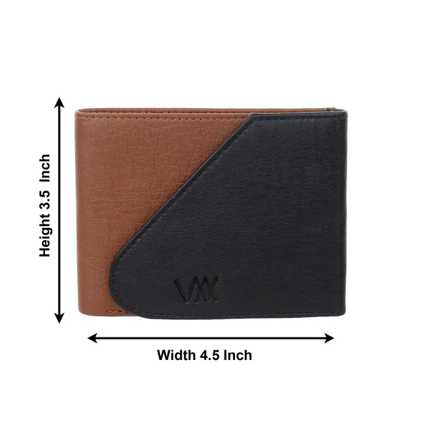 Black::Tan_Artificial_Leather_Premium_&_Elegant_Wallet_For_Men