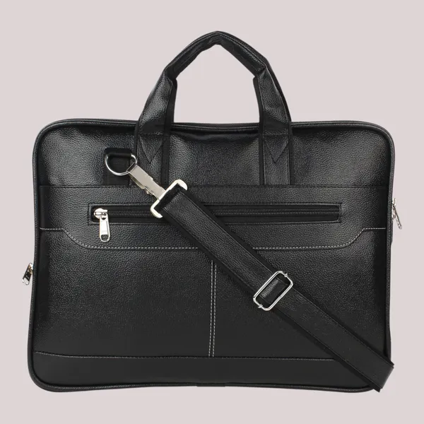 Black_Faux_Leather_Premium_&_Elegant_Laptop_Bag_For_Unisex