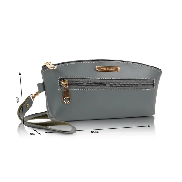 Grey_Artificial_Leather_Premium_&_Elegant_Clutch_For_Women_&_Girls