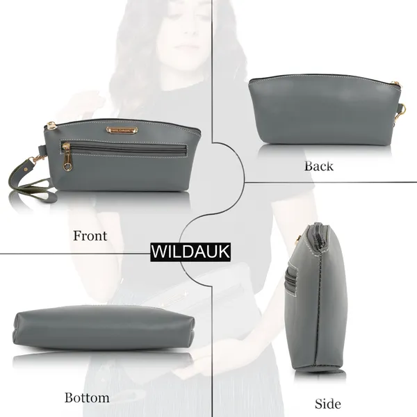 Grey_Artificial_Leather_Premium_&_Elegant_Clutch_For_Women_&_Girls