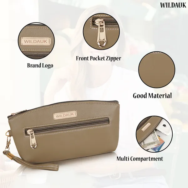 Khaki_Artificial_Leather_Premium_&_Elegant_Clutch_For_Women_&_Girls