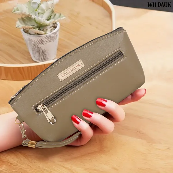 Khaki_Artificial_Leather_Premium_&_Elegant_Clutch_For_Women_&_Girls