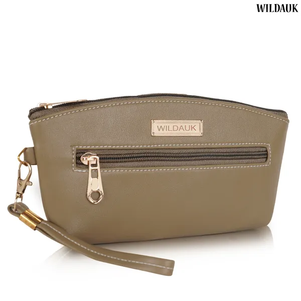Khaki_Artificial_Leather_Premium_&_Elegant_Clutch_For_Women_&_Girls