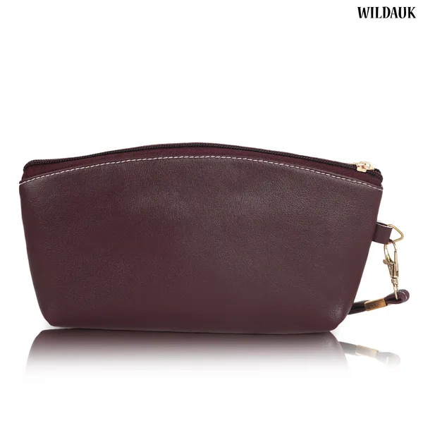 Maroon_Artificial_Leather_Premium_&_Elegant_Clutch_For_Women_&_Girls