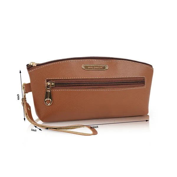 Tan_Artificial_Leather_Premium_&_Elegant_Clutch_For_Women_&_Girls