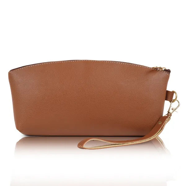 Tan_Artificial_Leather_Premium_&_Elegant_Clutch_For_Women_&_Girls