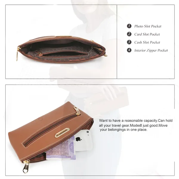 Tan_Artificial_Leather_Premium_&_Elegant_Clutch_For_Women_&_Girls