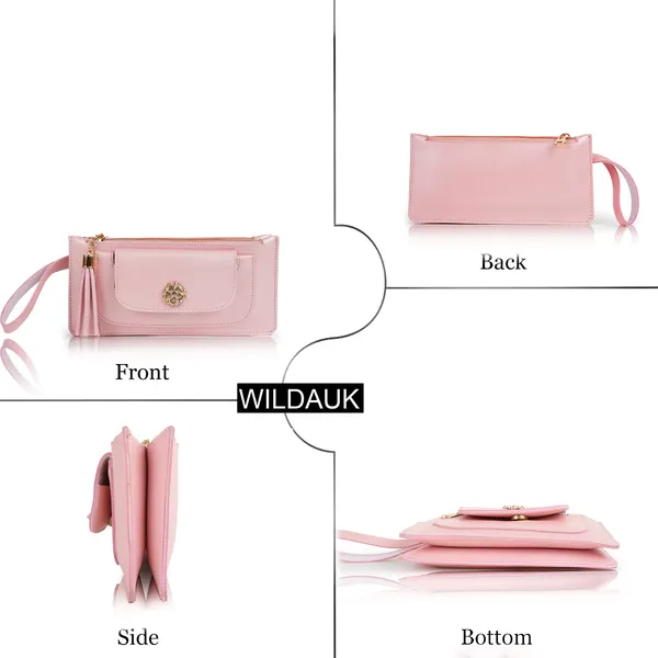 Pink_Artificial_Leather_Premium_&_Elegant_Clutch_For_Women_&_Girls