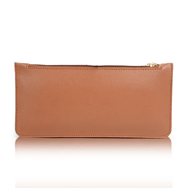 Tan_Artificial_Leather_Premium_&_Elegant_Clutch_For_Women_&_Girls