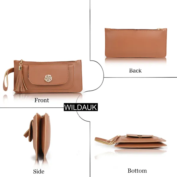 Tan_Artificial_Leather_Premium_&_Elegant_Clutch_For_Women_&_Girls