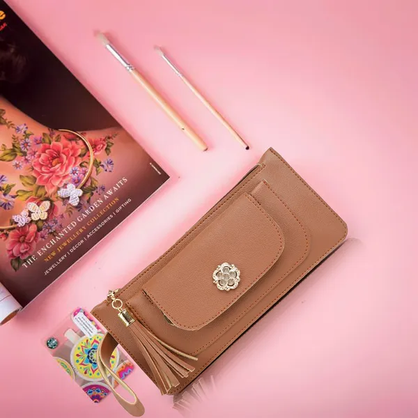 Tan_Artificial_Leather_Premium_&_Elegant_Clutch_For_Women_&_Girls