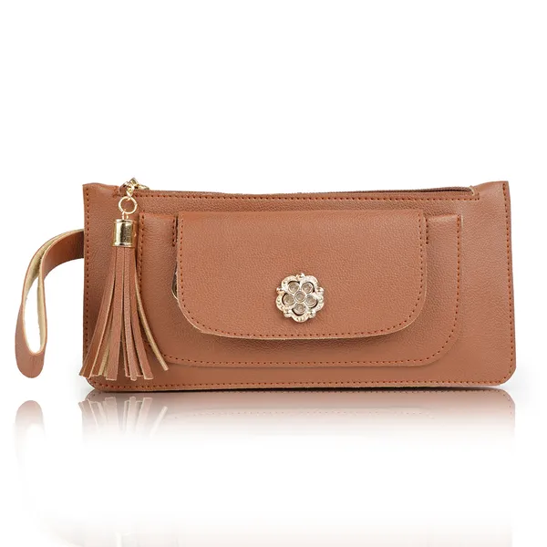 Tan_Artificial_Leather_Premium_&_Elegant_Clutch_For_Women_&_Girls