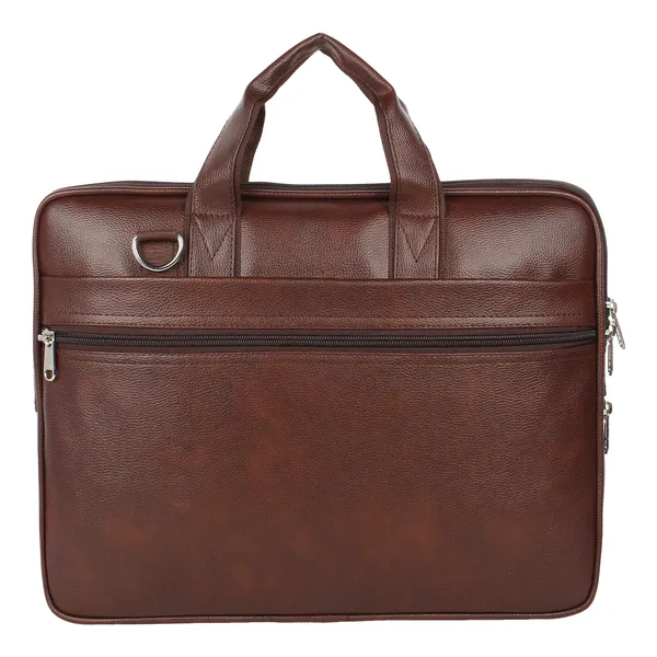 Brown_Faux_Leather_Premium_&_Elegant_Laptop_Bag_For_Unisex