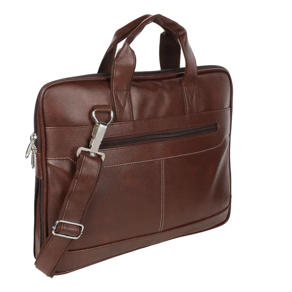 Brown_Faux_Leather_Premium_&_Elegant_Laptop_Bag_For_Unisex