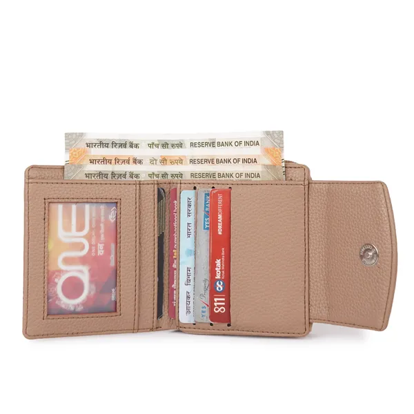 Beige_Faux_Leather_Premium_&_Elegant_Mini_Wallet_For_Women_&_Girls
