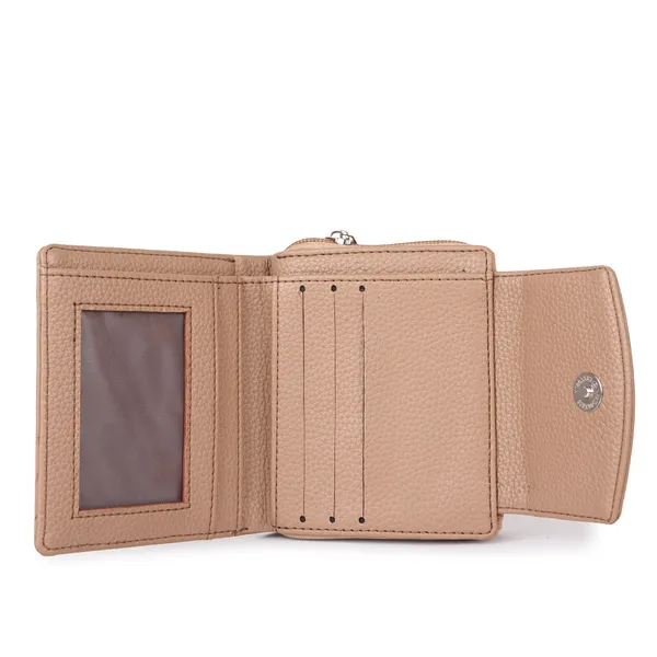 Beige_Faux_Leather_Premium_&_Elegant_Mini_Wallet_For_Women_&_Girls