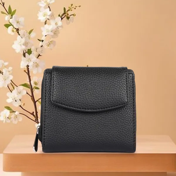 Black_Faux_Leather_Premium_&_Elegant_Mini_Wallet_For_Women_&_Girls