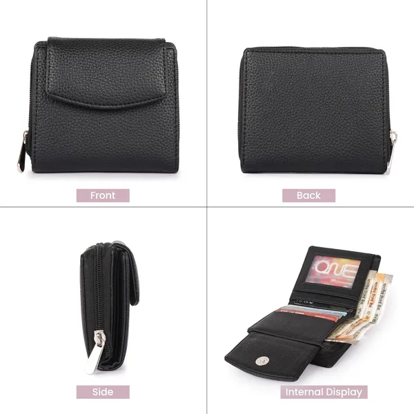 Black_Faux_Leather_Premium_&_Elegant_Mini_Wallet_For_Women_&_Girls