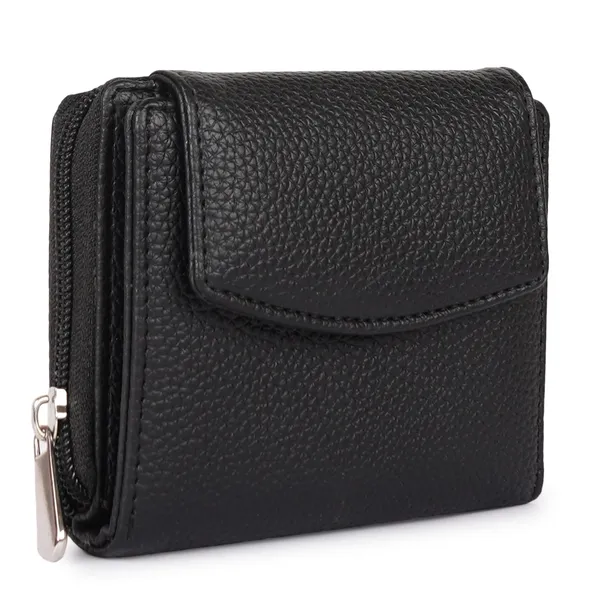 Black_Faux_Leather_Premium_&_Elegant_Mini_Wallet_For_Women_&_Girls