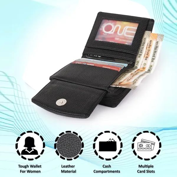 Black_Faux_Leather_Premium_&_Elegant_Mini_Wallet_For_Women_&_Girls